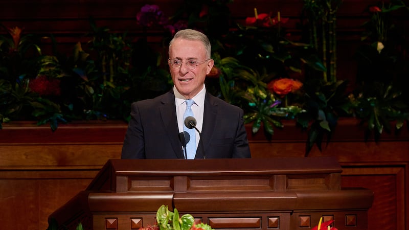 Elder Ulisses Soares of the Quorum of the Twelve Apostles speaks during the Saturday morning session of the 194th Annual General Conference of The Church of Jesus Christ of Latter-day Saints on April 6, 2024.