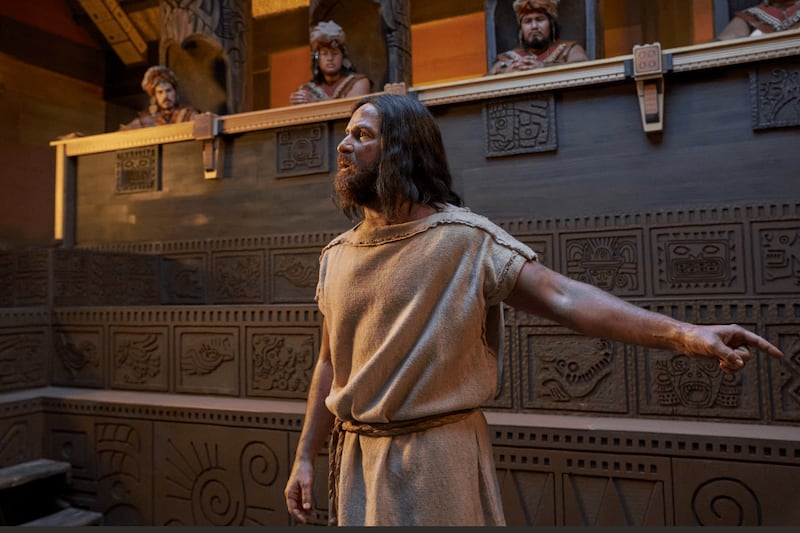 Abinadi testifies before King Noah in this picture from the Book of Mormon Videos.