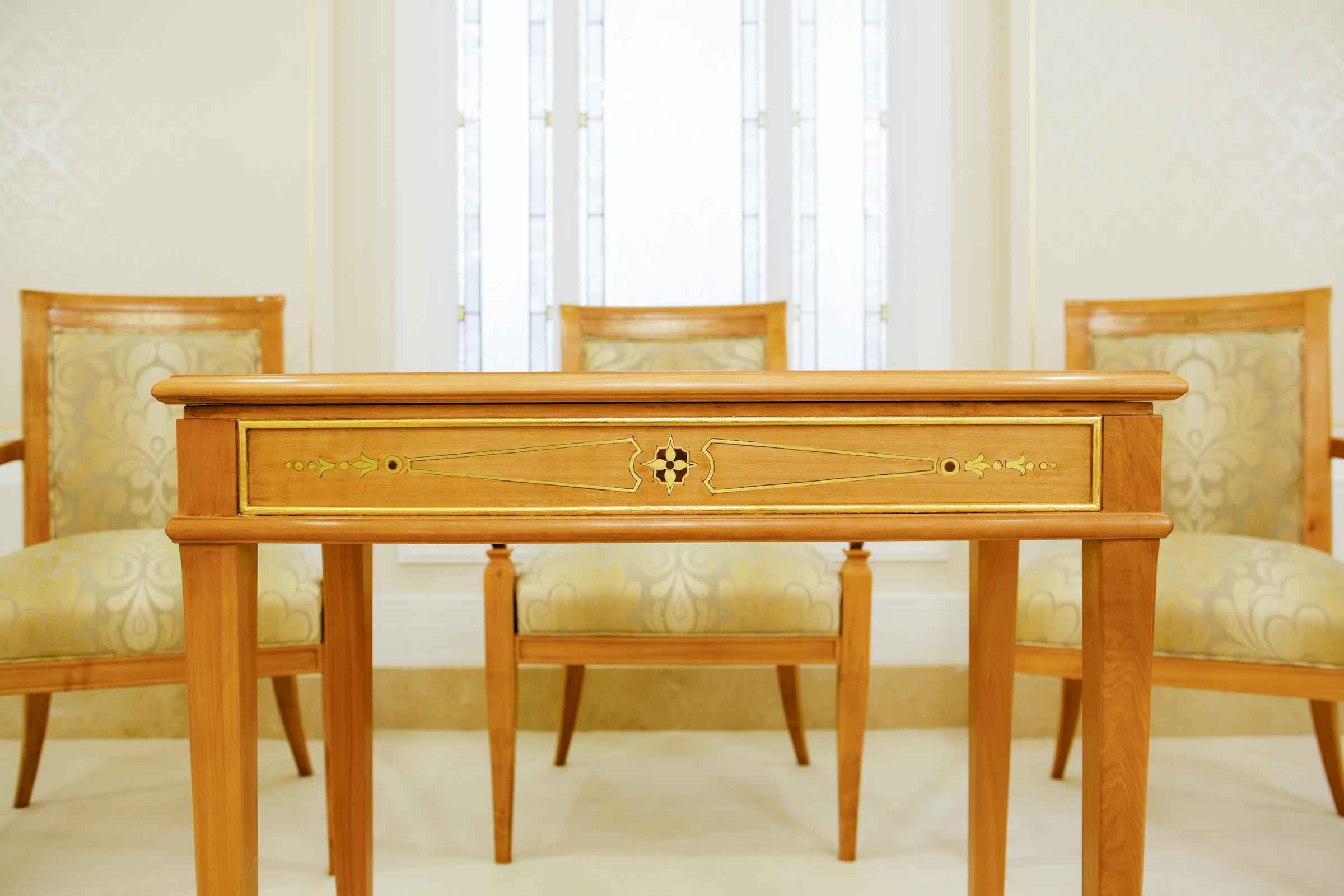 A white room inside the Buenos Aires Argentina Temple.