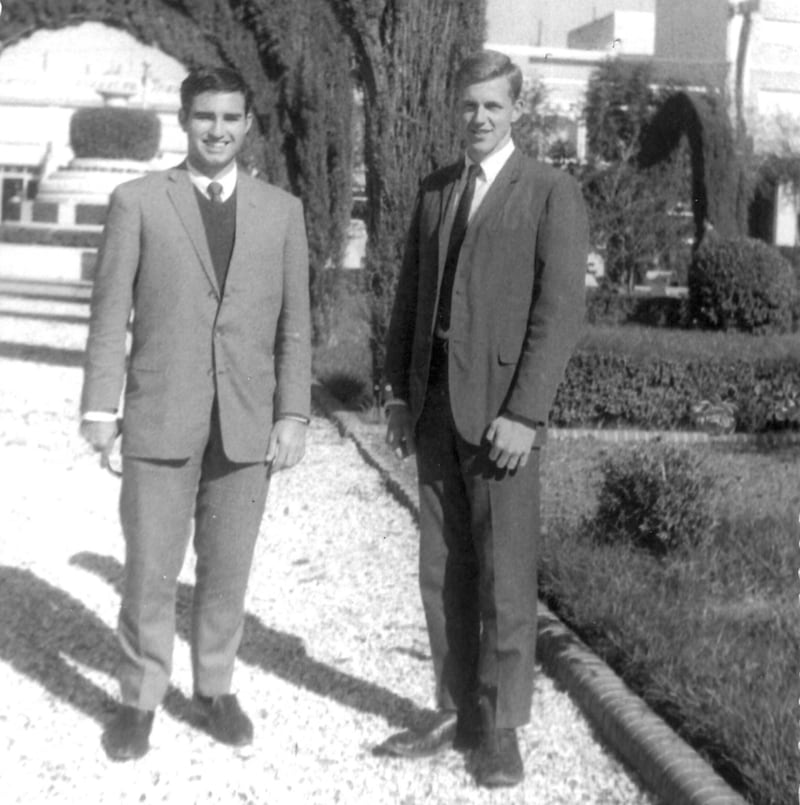 Elder D. Todd Christofferson, right, as a full-time missionary in Córdova, Argentina, in 1966.