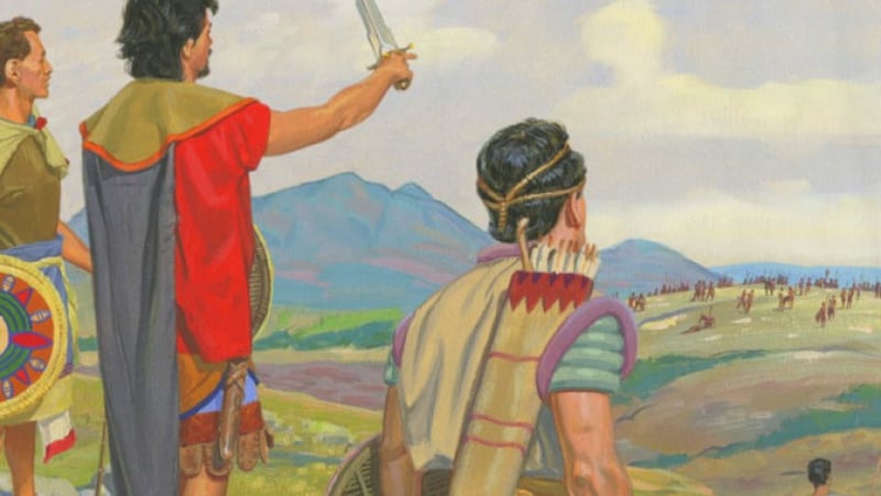 Zeniff defends his people in this painting from The Church of Jesus Christ of Latter-day Saints.