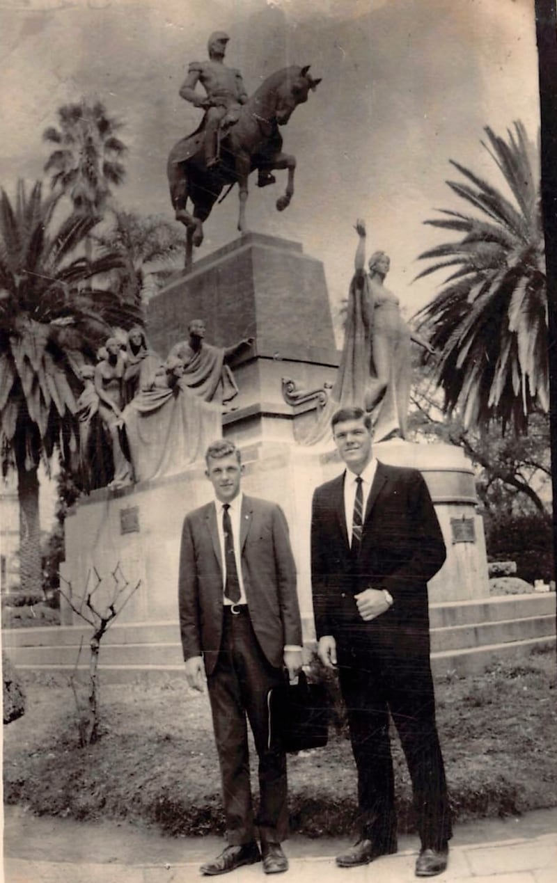 Two missionaries in Argentina in 1965.