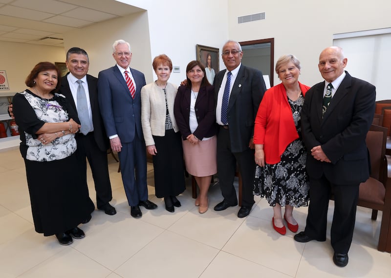 The Christoffersons with the Salta Argentina Temple presidency.