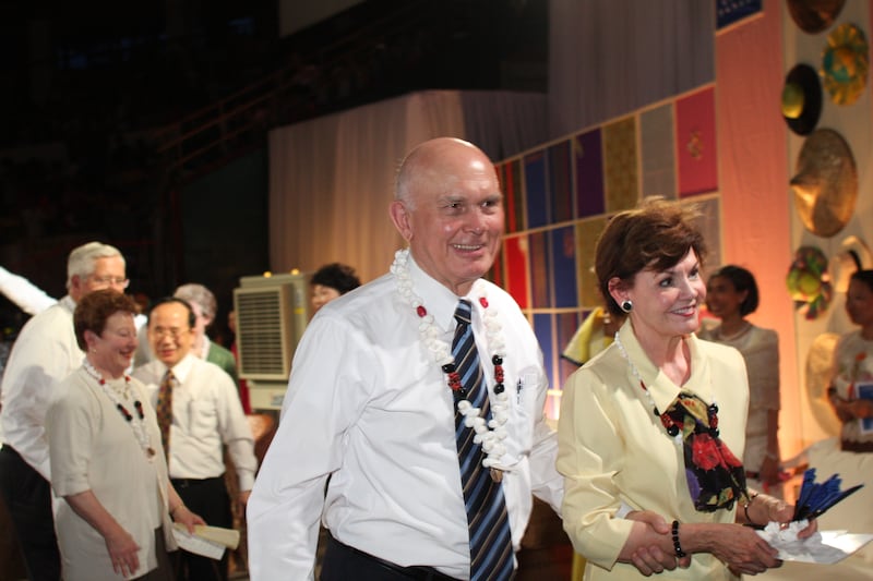 Elder Dallin H. Oaks, then of the Quorum of the Twelve Apostles, and his wife, Sister Kristen M. Oaks, lived in the Philippines from 2002 to 2004.